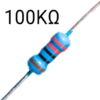 100K Ohm Resitor 1/4W- Pack of 5
