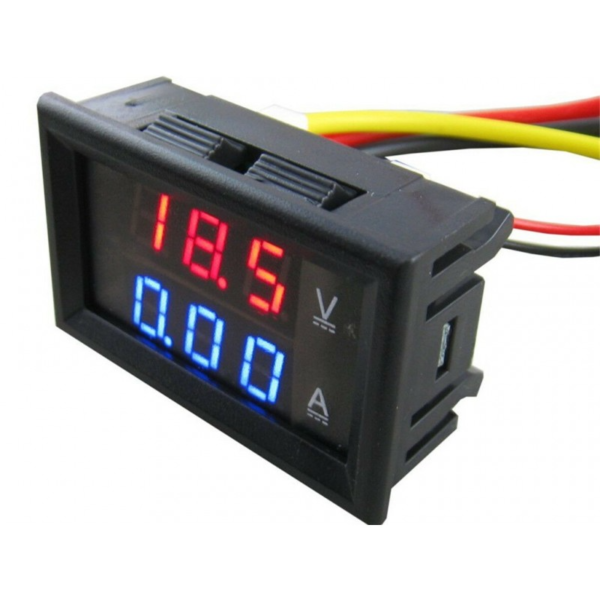 Blue Red Dual Led Display Mini Dc Digital Voltmeter Ammeter Dc 100V 10A Panel Amp Volt Current