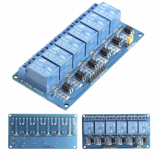 5V 6 Channel Relay Module with OptoCoupler - robosap.in