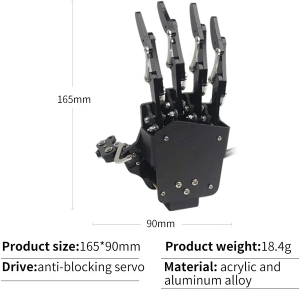 5 Dof Robot Hand-Finger Humanoid Bionic Mechanical Manipulator Claw ...
