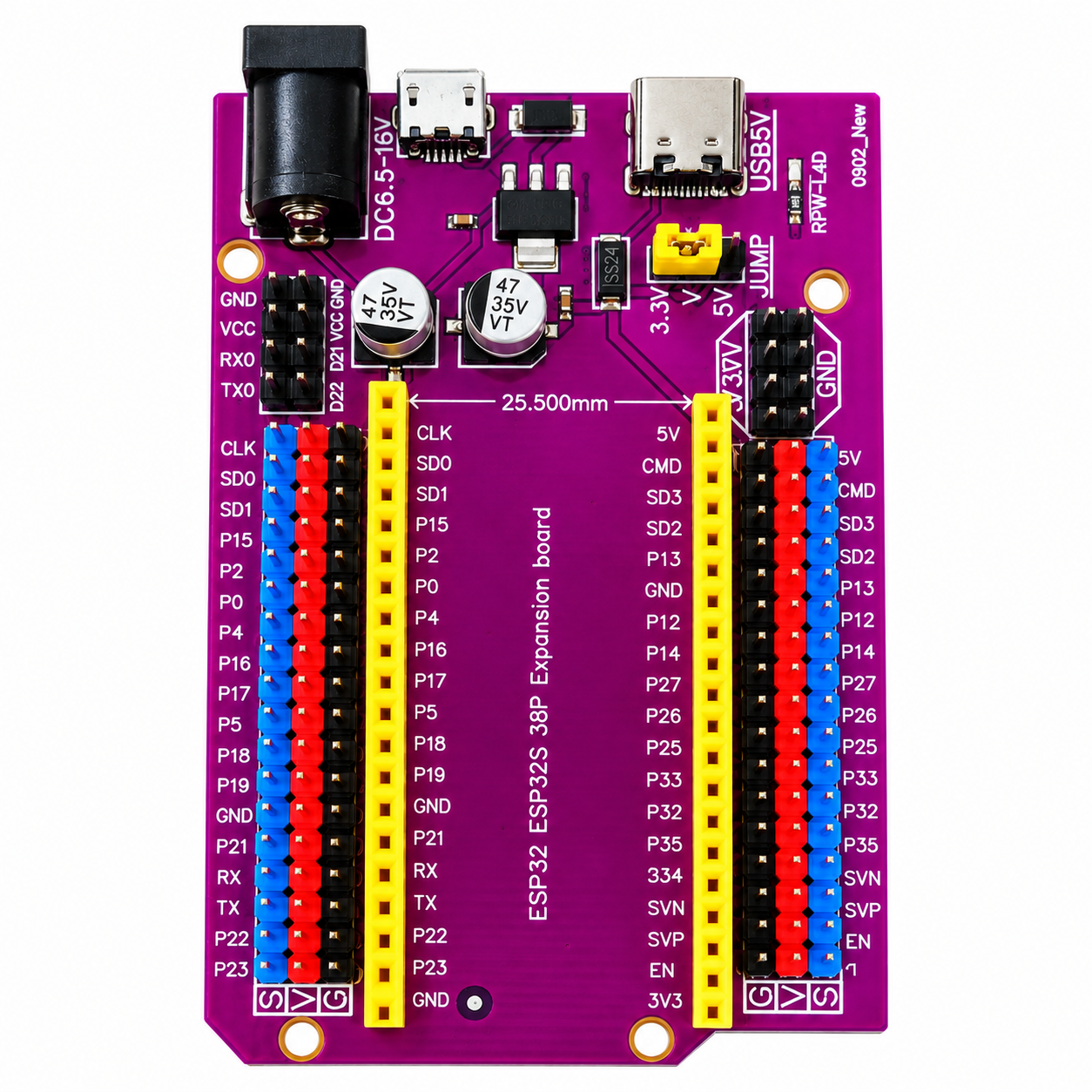 ESP32 Development Board TYPE-C/Micro USB ESP32 Expansion Board 38PIN Female header