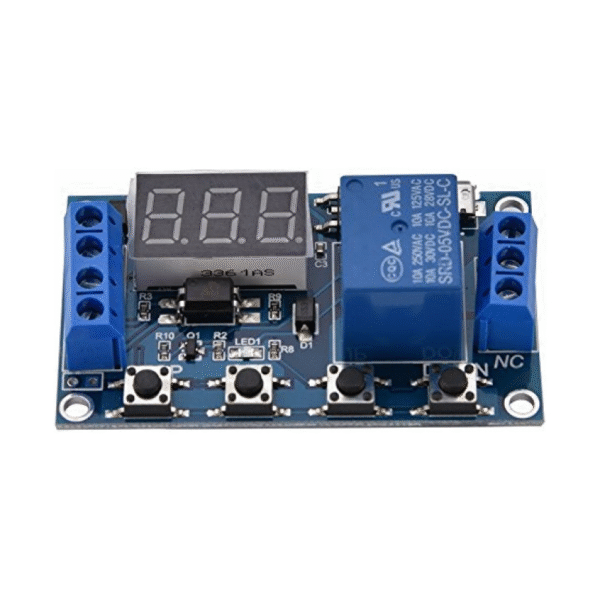 6-30V 1-Channel Power Relay Module with Adjustable Timing Cycle
