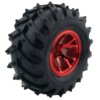 130mm Robot Wheel for All Terrain  and DIY Robotics(Red Color)