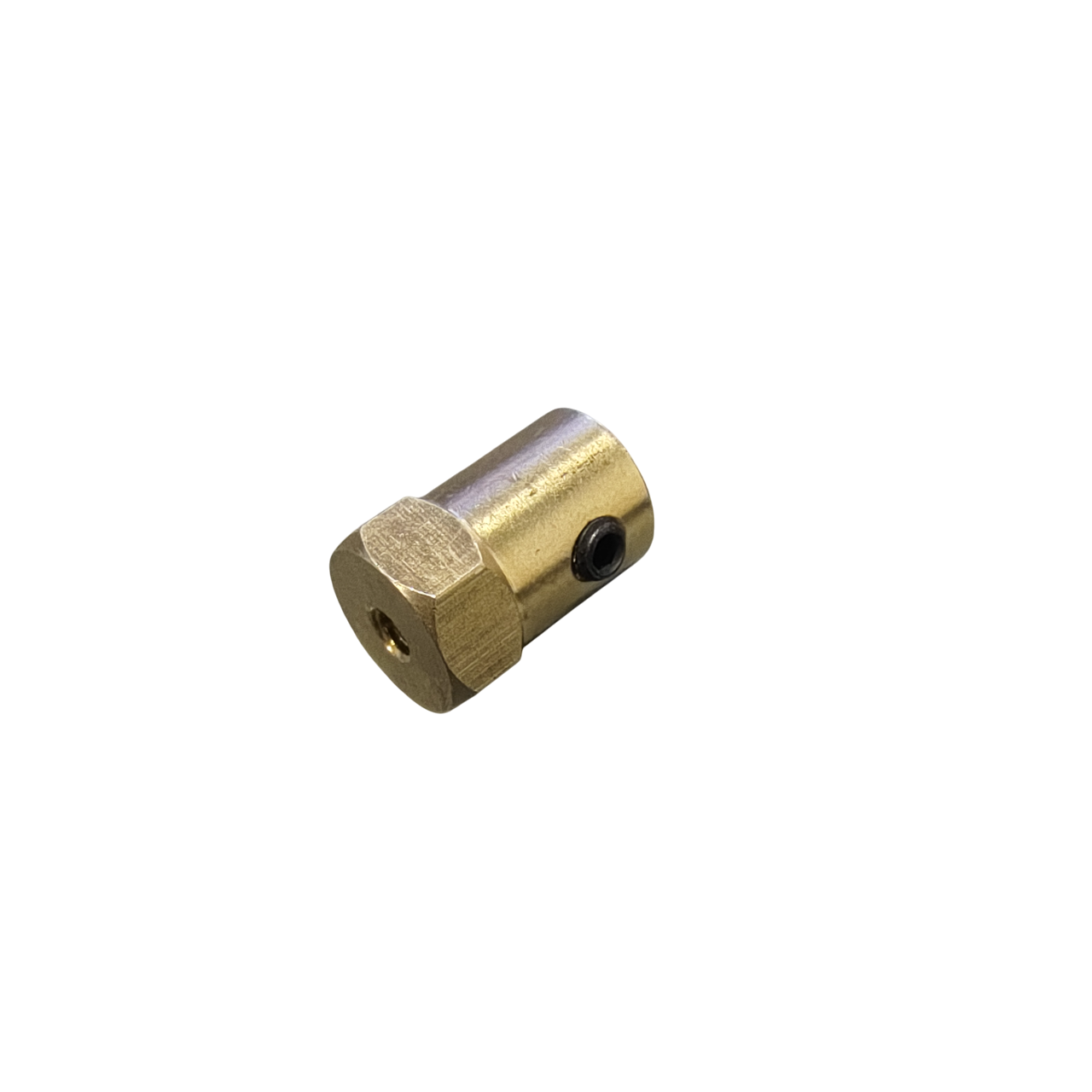 Hex Brass Coupling for Wheels 8mm Dia
