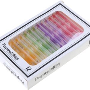 12 Kinds Prepared Microscope Slides Of Animals Flowers Insects Sample Specimens Biological Microscope