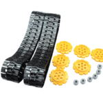 100-Link Track Wheel Set with 6 Yellow Wheels and 200 Connectors – DIY Robot Tank Track System