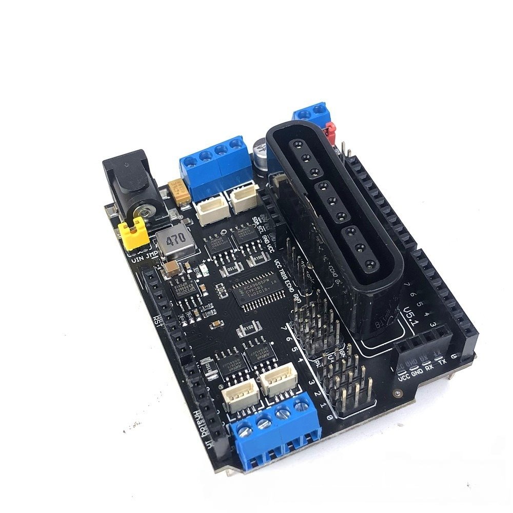 Arduino-Compatible Motor Servo Shield with PCA9685 and TB6612FNG Chips, Supports PS2 Handle Wireless Control