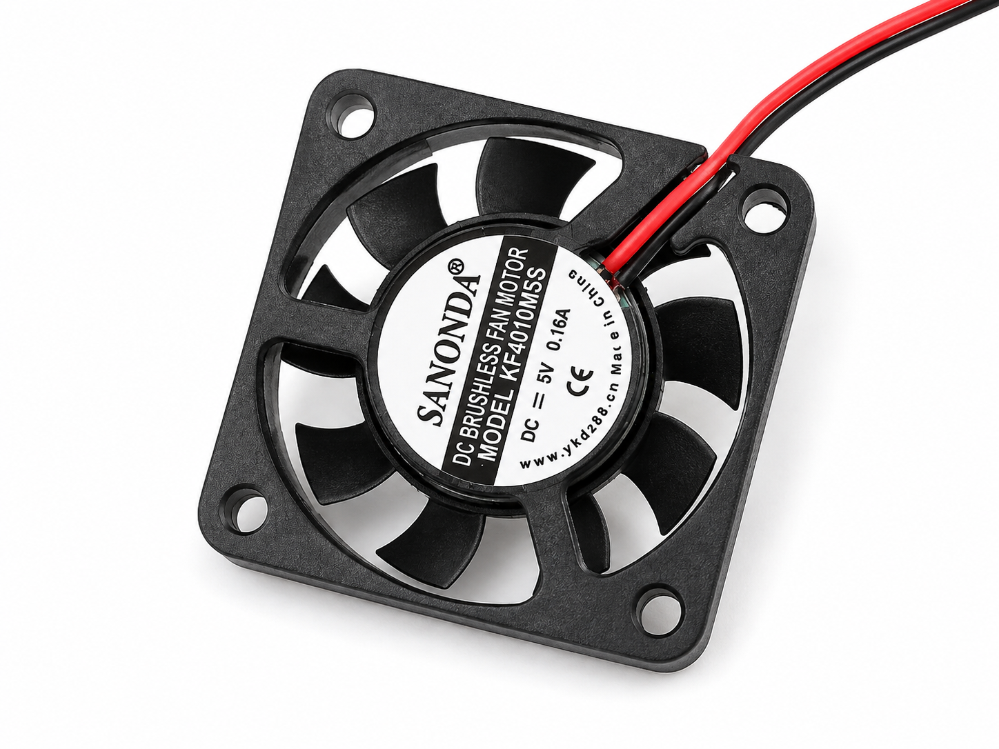 5V DC Cooling Fan – 40×40mm, 0.16A, 2-Wire