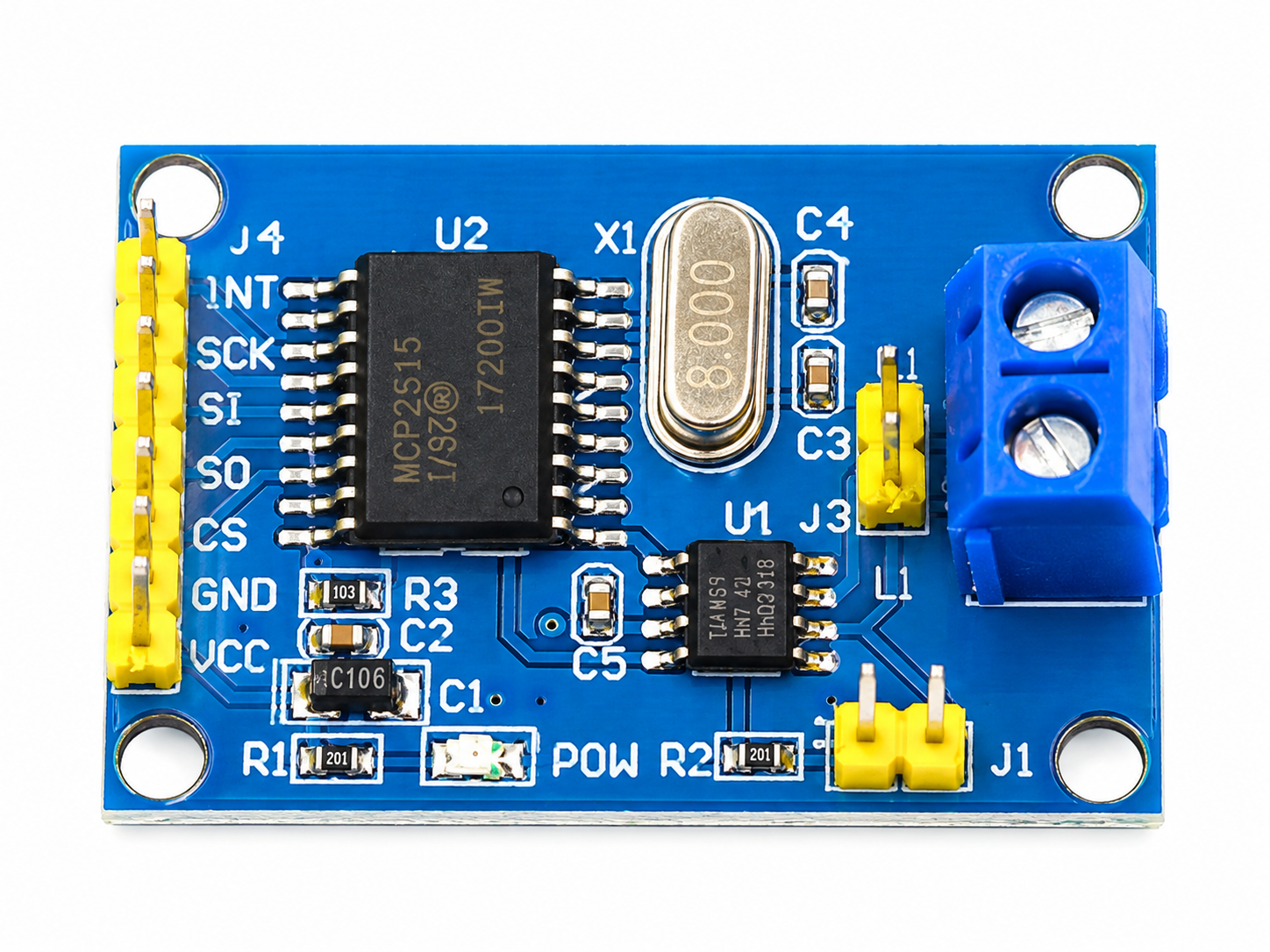 MCP2515 CAN Bus Module with TJA1050 Transceiver – SPI Interface